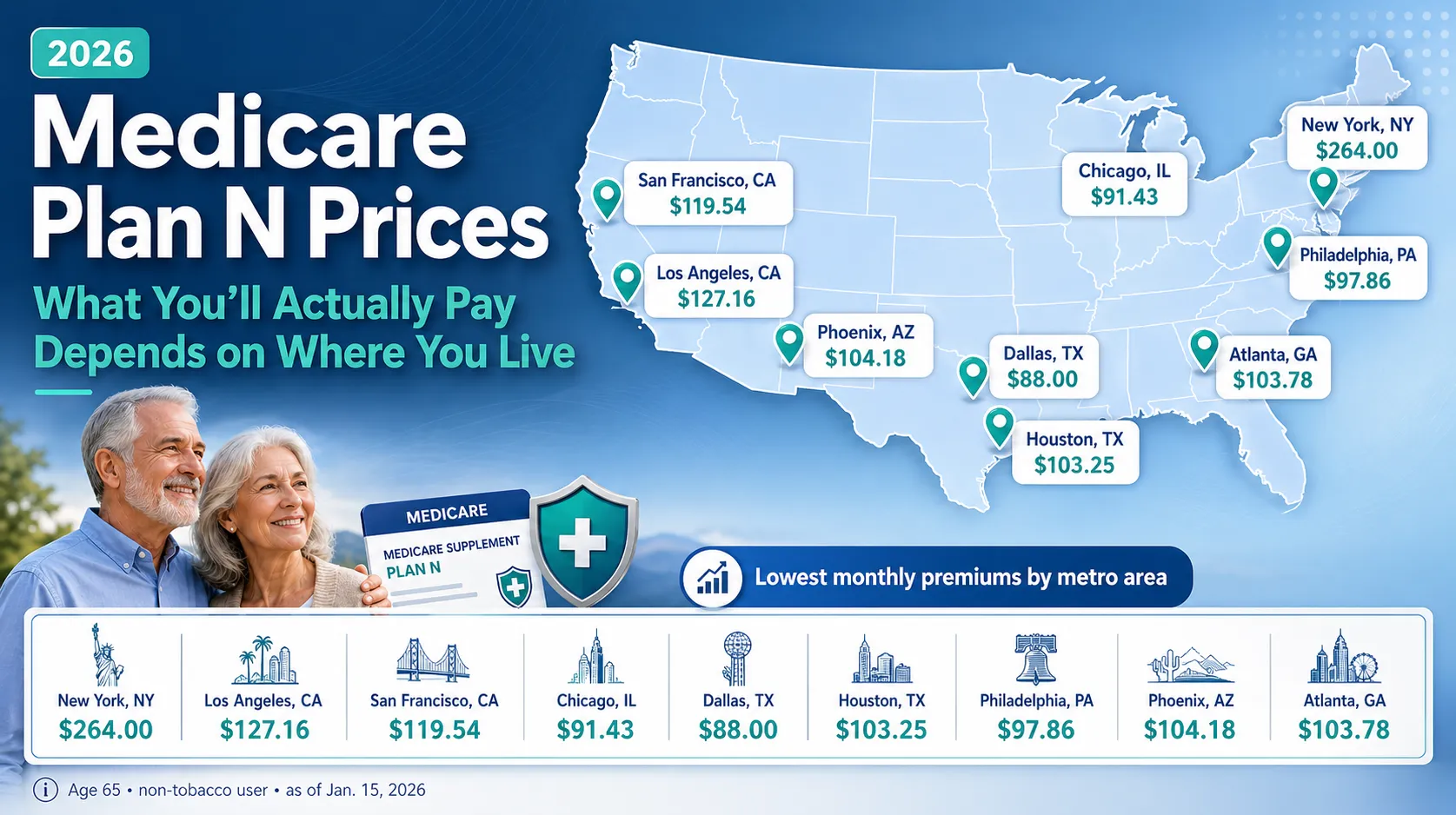 2026 Medicare Plan N Prices in Florida Compared to Other States